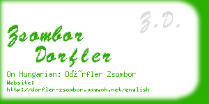 zsombor dorfler business card